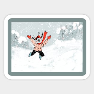 Snowy Joy Sticker